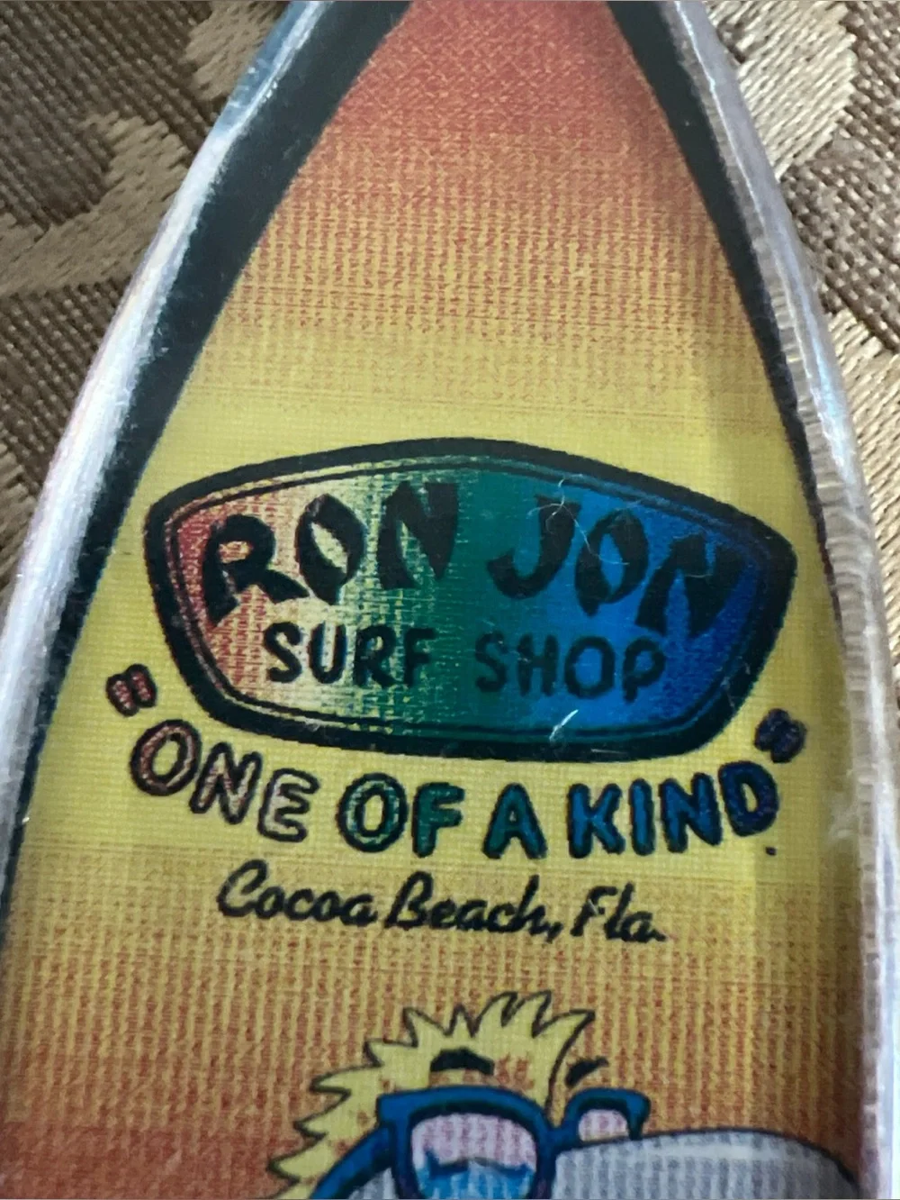 Vintage Ron Jon Surf Shop Cocoa Beach Florida Surfboard Keyring Keychain